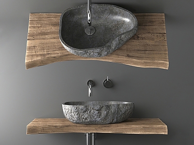 Modern wash basin wash station 3d model