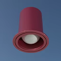 Red Cylindrical Decorative Object With Circular Base And Smooth Surface 3d model