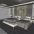 Elegant Hotel Public Lounge Area With Comfortable Sofa And Modern Lighting