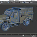 Military Style Green Cargo Truck With Canvas Covered Bed And Rugged Tires