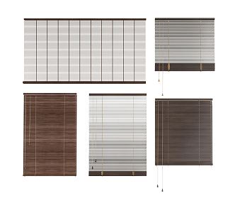 New Chinese-style Venetian Blinds 3d model