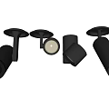 Modern Black Downlights And Spotlights With Sleek Design For Indoor Lighting