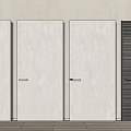 Modern White Hinged Doors With Sleek Design And Smooth Interior Surface 3d model