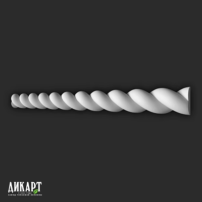 White Twisted Helical Decorative Architectural Component For Modern Design Projects 3d model