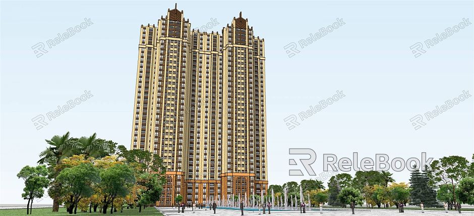 Jianou Residential Building Neo-classical High-rise Residential Building model