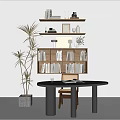 Modern Bookshelf 3d model