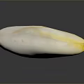 Fresh Endive Vegetable With White Base And Yellow Leaf Tips On Dark Background