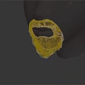 Realistic Brown Textured Beard On Black Mannequin Head Facial Features