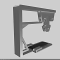 Industrial Mechanical Metal Bracket Design With Fixed Base And Components