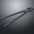 Vintage Metal Pliers Tool with Long Handles Grip Design on Dark Surface
