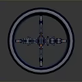 Futuristic Mechanical Wheel Design With Cybernetic Components Blue Orange Accents And Tech Details