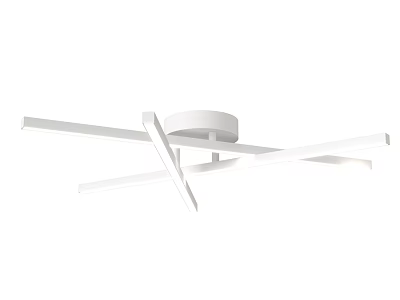 Modern White Ceiling Light With Sleek Crossed Bars Design For Home 3d model