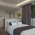 Modern White Lakeside Guesthouse Building Featuring Large Windows Terrace Surrounded By Trees And Stones