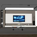 Modern TV Background Wall Design With Wooden Panels Fireplace And Flat Screen TV