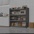 Large Capacity Kitchen Sideboard Cabinet With Frosted Glass Doors Organize Kitchenware And Small Kitchen Appliances