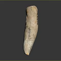 Ancient Carved Bone Artifact Featuring Inscriptions 77132P1 G1616 And Red Dot
