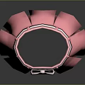 Pink Skirt Shaped Daily Life Product With Bow Belt And Pleated Design