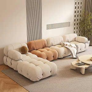 Many people'sofas. 3d model
