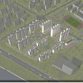 Aerial Planning of Modern Residential Complex With High Rise Buildings Central Green Spaces and Roads