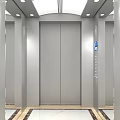 Modern Elevator Interior With Stainless Steel Doors Control Panel Buttons And Display Screen 3d model
