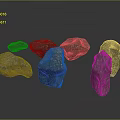 Natural Irregular Stone Pieces With Rough Surface And Reflective Texture On Dark Background