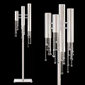 Modern Metallic Floor Lamp With Hanging Chain Decorations And Elegant Design