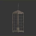 Hexagonal Metal Lantern With Handle And Grid Design Featuring Candle Inside