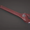 Red Adjustable Wrench Quality Hardware Tool for DIY Home Repair Projects 3d model