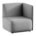 Comfortable Plush Cream Single Sofa With Modern Curved Armrest Design