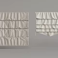Beige Fabric Curtains With Pleated Design And Different Window Treatment Styles