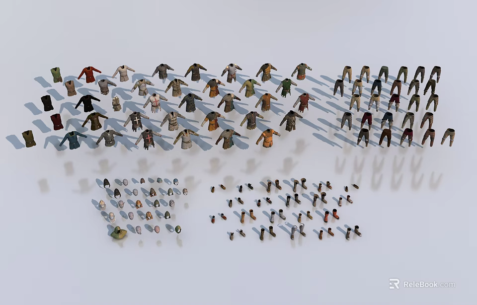 Assorted Clothes Collection With Various Styles Different Colors And Designs 3d model