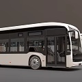 Three Different Colored Buses Including White And Brown Coach Models Lineup