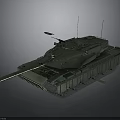 Modern Main Battle Tank Military Vehicle With Armored Plating Cannon And Tracks