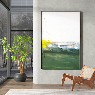 modern abstract painting abstract decorative painting 3d model