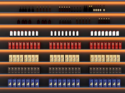 Modern wine bottle 3d model