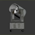 Industrial Style Metal Movable Spotlight Fixture Combination With Rolling Base And Gray Finish