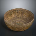 Elegant Traditional Decorative Bowl With Intricate Carved Patterns For Daily Use