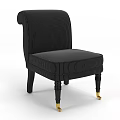 Stylish Single Sofa Collection With Patterned Solid Fabric And Gold Black Legs 3d model