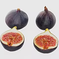 Fresh Ripe Figs Display Whole and Sliced with Red Flesh and Seeds