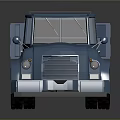 Blue Retro Truck With Open Cargo Bed Chrome Details And Shiny Wheels