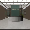 Modern Store Interior With Display Shelves Products Green Plant And Lighting