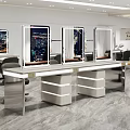 Elegant Modern Hair Salon Interior Design With Illuminated Mirrors And Styling Chairs