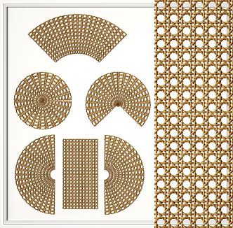 Modern Rattan Bamboo 3d model
