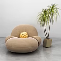Modern Single Sofa Lazy Sofa 3d model