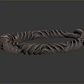 Elegant Silver Spiral Pattern Metallic Bracelet Unique Women’s Fashion Accessory