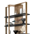 Modern Bookshelf Design with Decorative Objects Books Vases and Sculptures on Shelves