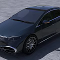 Dark Green Mercedes Benz Luxury Sedan With Sleek Exterior Design