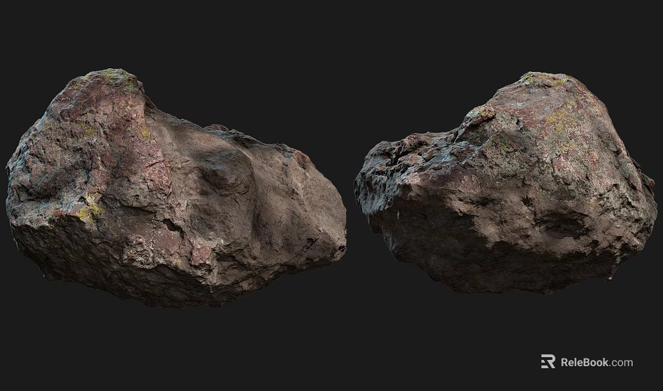 Natural Stone And Wood Featuring Rough Surface And Natural Texture 3d model