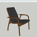 Modern Accent Chair With Wooden Frame Gray Fabric Upholstery And Armrests
