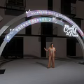 Chef & Friends Event Entrance With Food Music Party Lighting And Music Notes